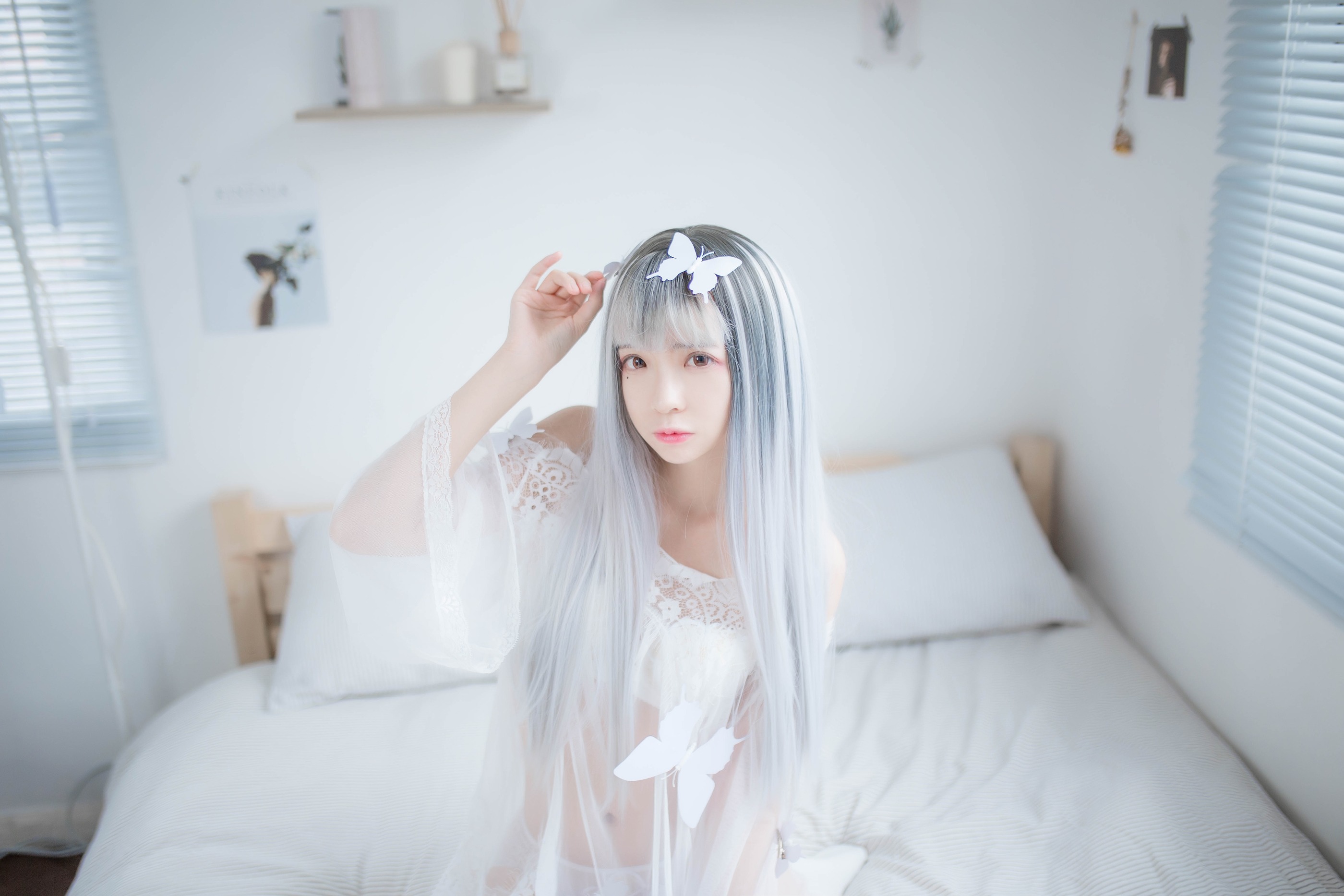 图片[1]-疯猫ss – NO.003 白纱原版套图 [33P]-XikXak
